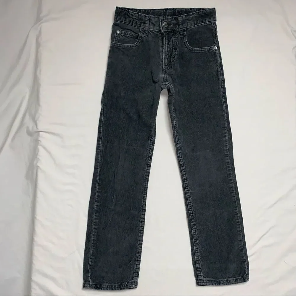 GAP Corduroy Gray Pants Boy’s 8 Jeans Preppy Comfortable School Play Pictures